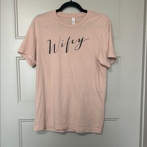 Pink 'Wifey' short sleeve T-Shirt Medium , bridal wedding